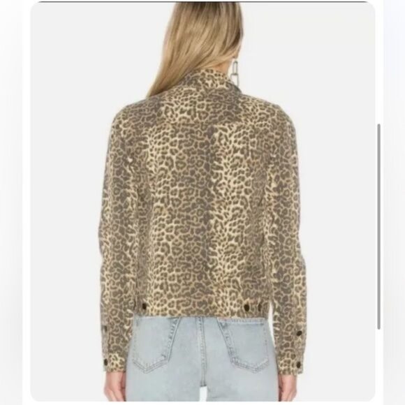 ATM Anthony Thomas Melillo Leopard PrintDenim Button Down Jacket Medium - Picture 4 of 9